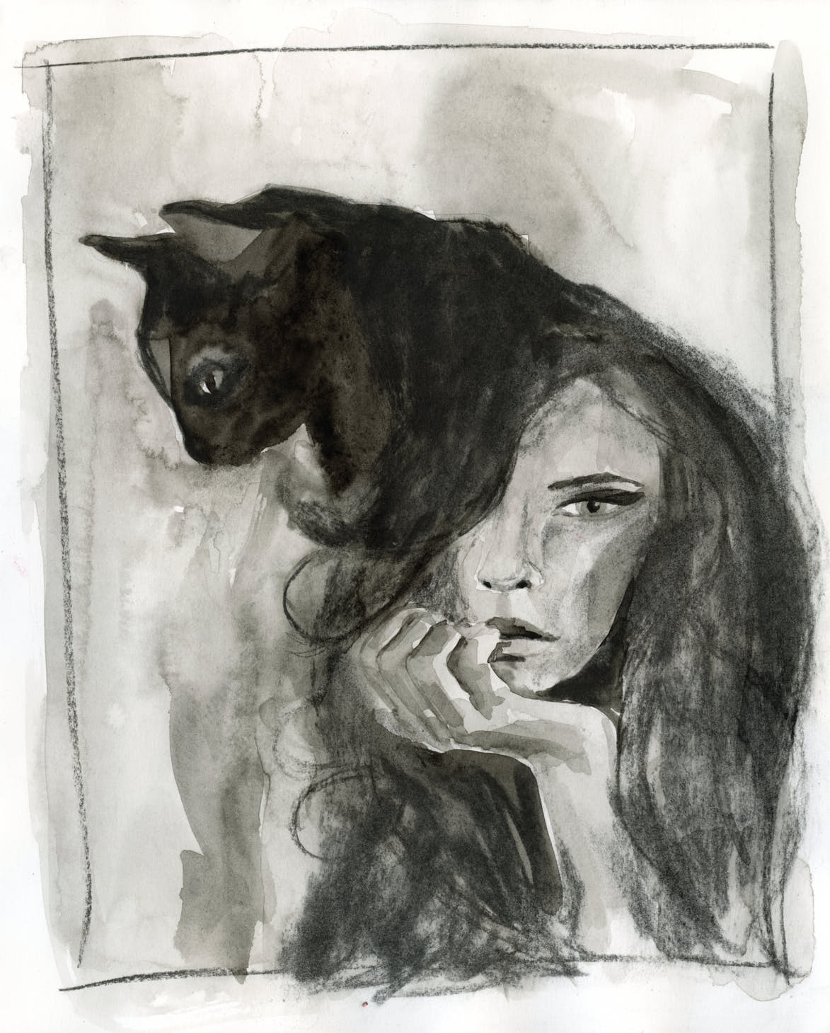Druck "Die Katze"