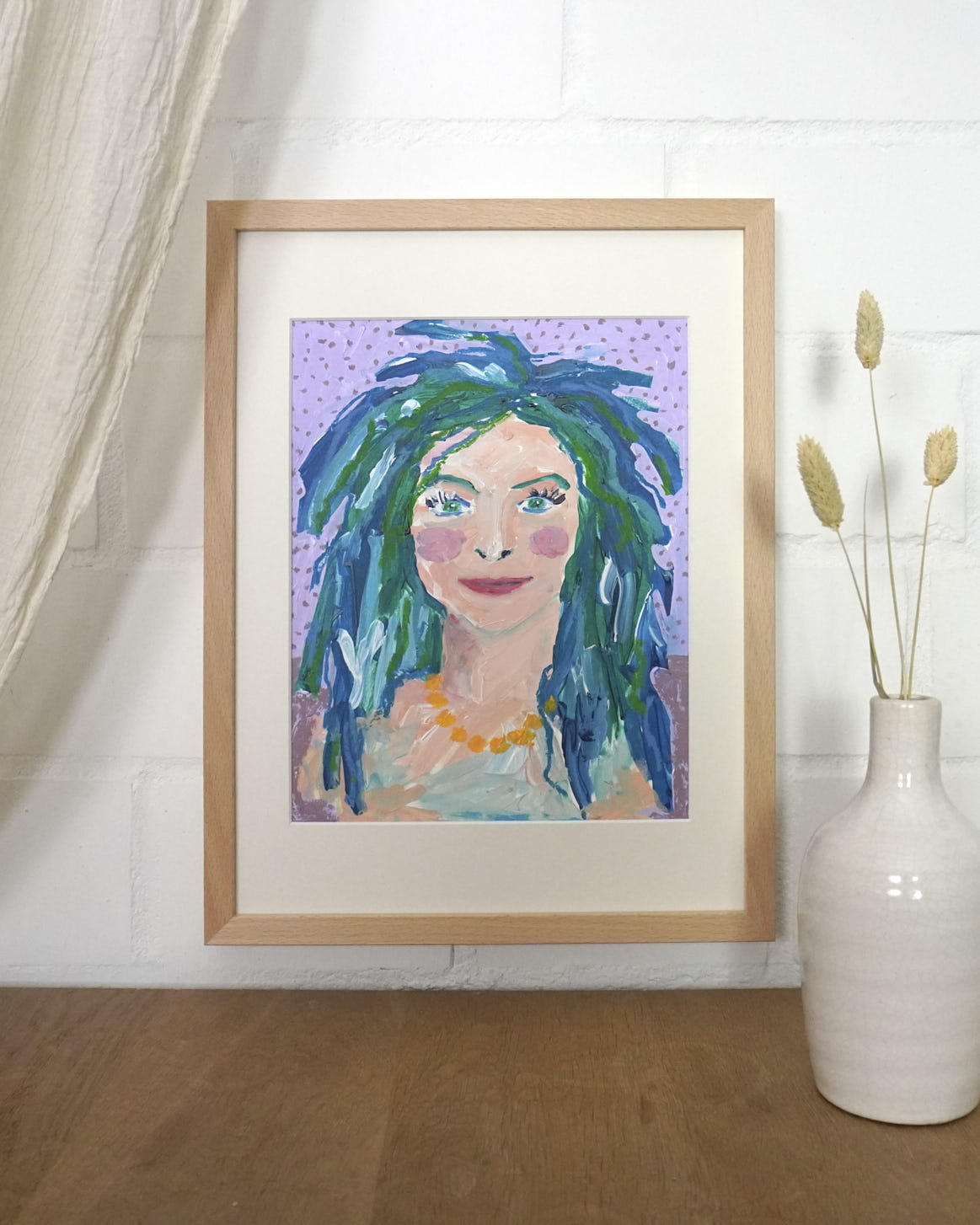 "Frau mit grünen Haaren"